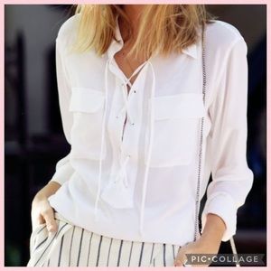 Equipment Femme Knox Linen Shirt White